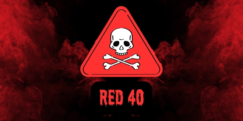 Danger Sign with 'Red 40" underneath