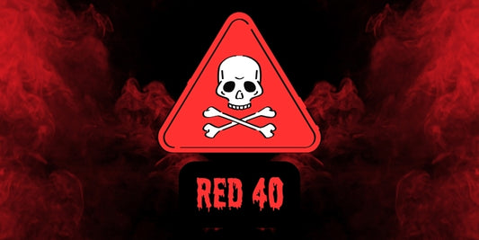 Danger Sign with 'Red 40" underneath